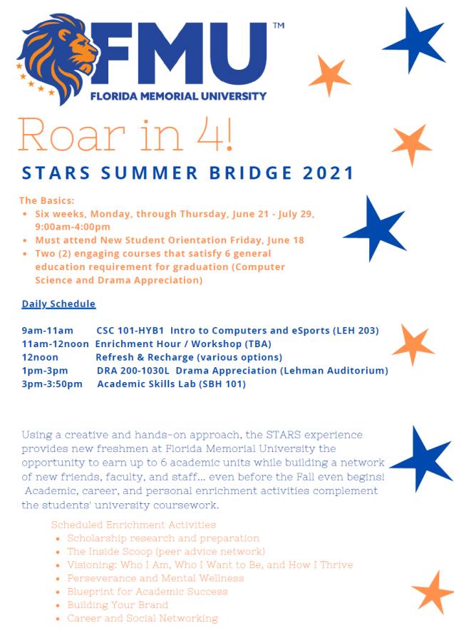 Stars Summer Bridge Program Florida Memorial University